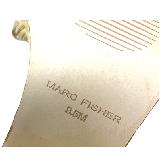 NEW Marc Fisher Steel Sz 9.5 Natural Raffia Platform Chunky Sandals Beachy NWOB - Picture 10 of 11